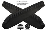 BLACK STITCH 2X REAR DOOR ARMREST LTHR COVER FITS FORD ESCORT MK1 MEXICO RS2000