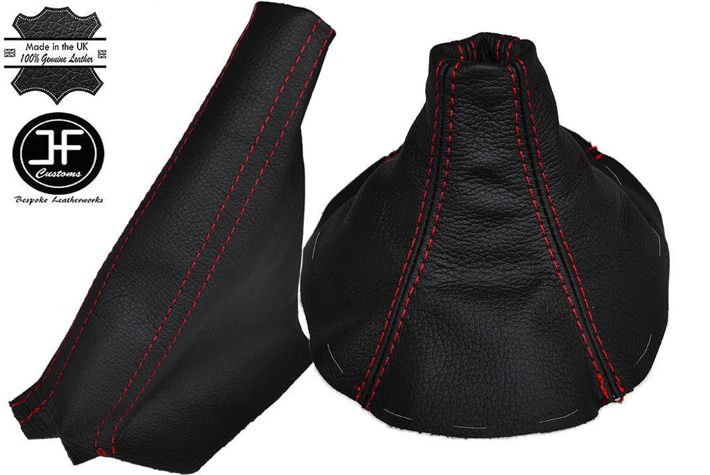 RED STITCH FITS MAZDA RX-7 MK3 1992-2002 GEAR STICK+HANDBRAKE GAITER LEATHER