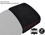 RED STITCH REAR SECTION ARMREST LID REAL SUEDE COVER FITS AUDI Q7 2015-2018