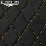 YELLOW STITCH DIAMOND D GREY LUXE SUEDE HEADLINER COVER FOR NISSAN SKYLINE R35