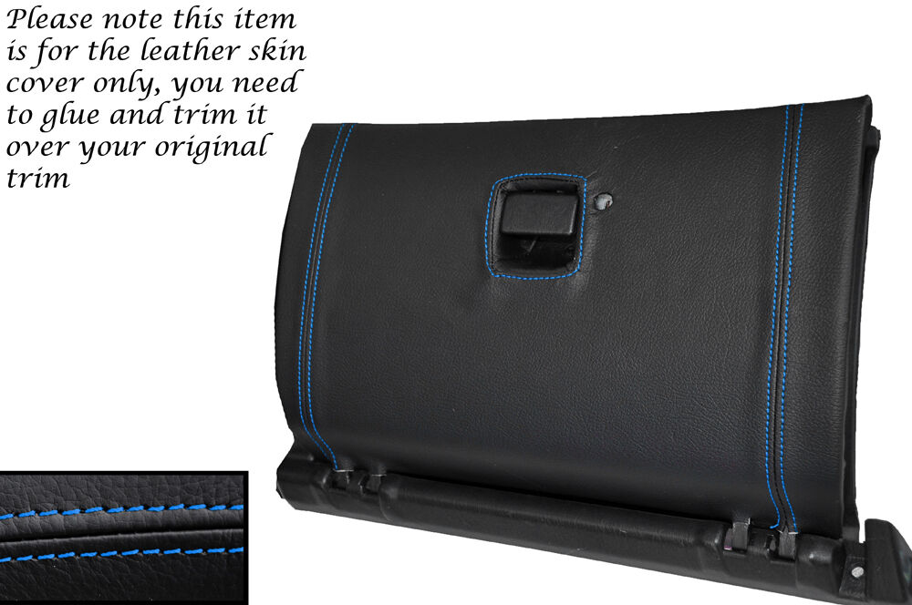 BLUE STITCHING GLOVE BOX LID LEATHER SKIN COVER FITS TOYOTA MR2 MK2 1989-2000