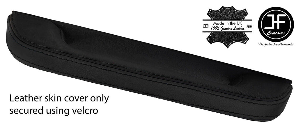 BLACK & BLACK PASSENGER DASH HANDLE LEATHER COVER FOR JEEP WRANGLER TJ 97-06
