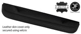 BLACK & BLACK PASSENGER DASH HANDLE LEATHER COVER FOR JEEP WRANGLER TJ 97-06