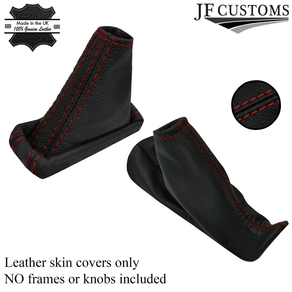 D RED STITCH LEATHER AUTO AUTOMATIC GEAR+HANDBRAKE COVERS FOR VOLVO XC70 05-07