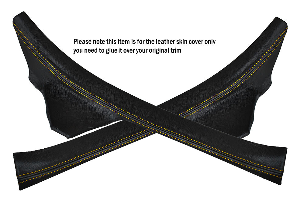 YELLOW STITCHING 2X REAR DOOR KICK TRIM SKIN COVERS FITS LEXUS IS200 98-05
