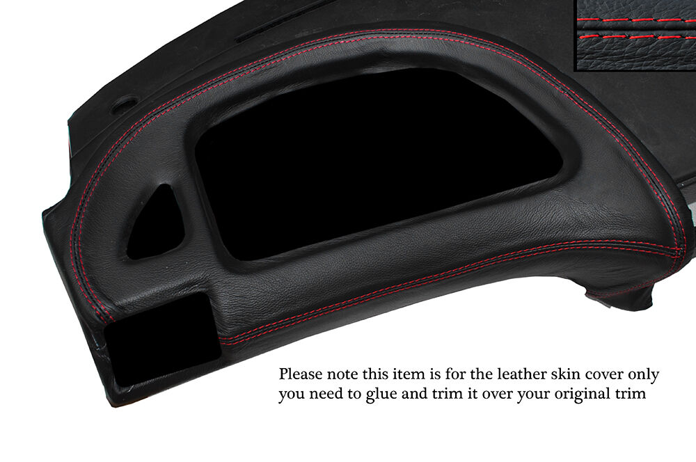 RED STITCH PASSENGER SIDE DASH TRIM LEATHER SKIN COVER FITS BMW Z3 1995-2003
