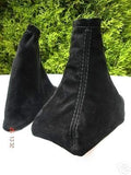FITS CORSA B GEAR STICK SHIFT + HANDBRAKE GAITER BLACK SUEDE CUSTOM NEW