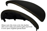 YELLOW STITCH SPEEDO HOOD LEATHER COVER FITS FIAT PUNTO GRANDE ABARTH EVO 10-14