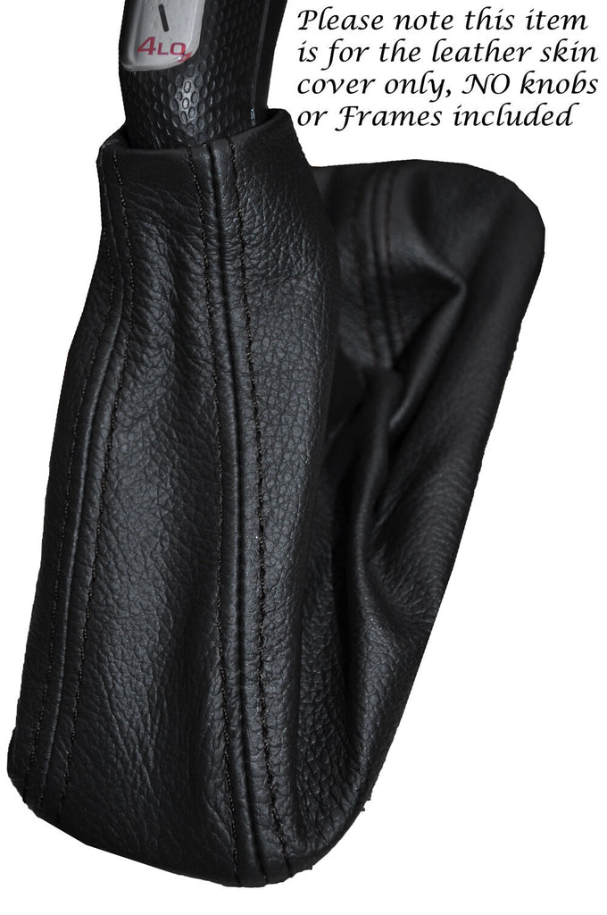 BLACK STITCH HI LOW TRANSFER LEATHER GEAR BOOT FITS JEEP CHEROKEE LIBERTY KJ