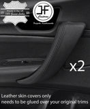 BLACK STITCH 2X REAR DOOR HANDLE TRIM LEATHER COVERS FOR BMW F20  2011-2017
