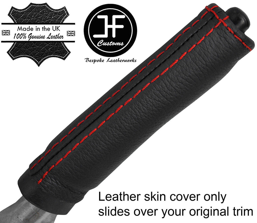 RED STITCH REAL LEATHER HANDBRAKE HANDLE COVER FITS NISSAN SKYLINE R34 98-02