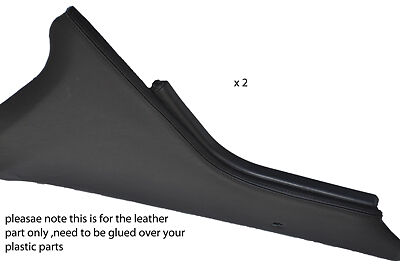 black stitch FITS RANGE ROVER P38 94-02 2X CENTRE CONSOLE PANEL LEATHER COVERS