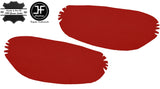 DARK RED LEATHER 2X REAR DOOR ARMREST COVERS FITS BMW E46 CONVERTIBLE COUPE