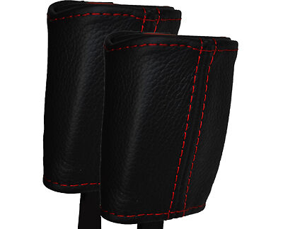 RED STITCHING FITS RENAULT MEGANE 08-12 2X FRONT SEAT BELT STALK COVERS