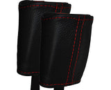 RED STITCHING FITS RENAULT MEGANE 08-12 2X FRONT SEAT BELT STALK COVERS