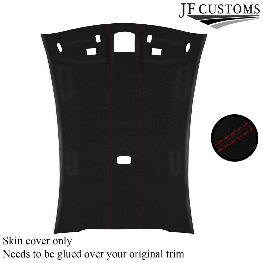 D RED STITCH LUXE SUEDE HEADLINER COVER FITS FORD FIESTA MK2 83-89 3DR