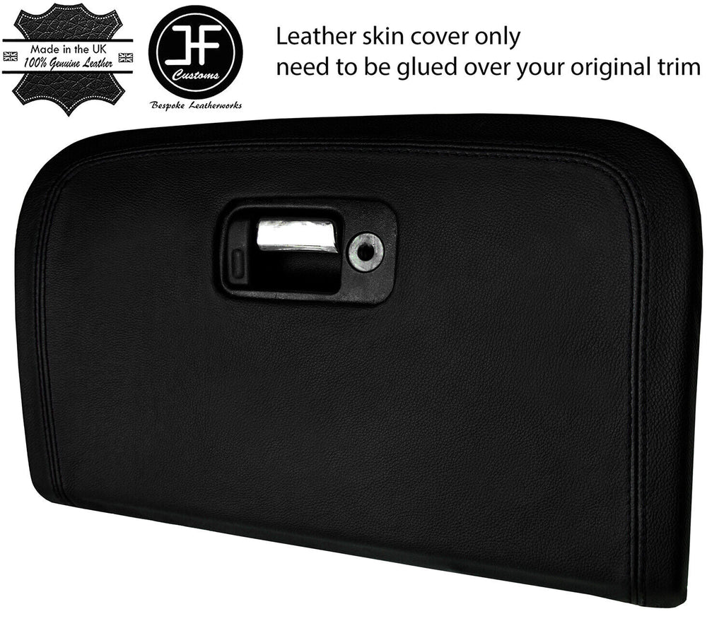 BLACK STITCH LEATHER GLOVE BOX LID LEATHER COVER FOR JAGUAR X-TYPE 2001-2009