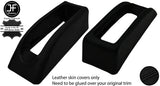 BLACK STITCH HANDBRAKE SURROUND LEATHER COVER FOR FORD TRANSIT CUSTOM 13-17