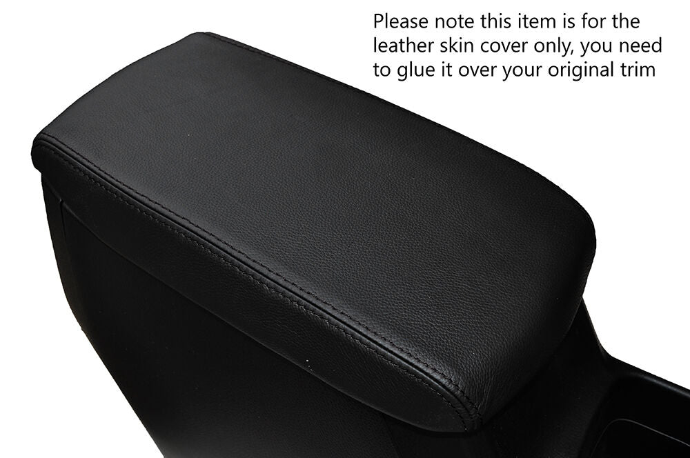 BLACK STITCHING ARMREST LID LEATHER SKIN COVER FITS TOYOTA RAV 4 2012-2016