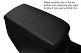 BLACK STITCHING ARMREST LID LEATHER SKIN COVER FITS TOYOTA RAV 4 2012-2016