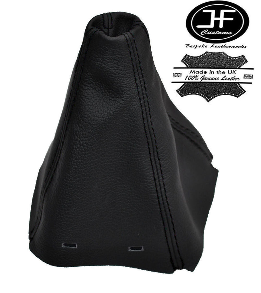 BLACK THREAD STITCHED  FITS SAAB SS 93 9-3 2003+ REAL LEATHER GEAR GAITER