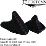 FITS BMW E90 E91 E92 E93 3 SERIES 2005-2013 SUEDE GEAR HANDBRAKE SET TRI STITCH