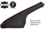 RED STITCHING CARBON FIBER VINYL SLIM HANDBRAKE GAITER FITS FIAT 500 2007-2017