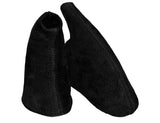 BLACK STITCH FITS HONDA CIVIC TYPE R 2001-2005 GEAR+HANDBRAKE BLACK SUEDE