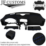 BLUE STITCH LEATHER COVERS FOR CORVETTE C6 05-13 FRONT INTERIOR RECOVERY KIT