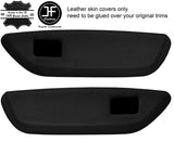 BLACK STITCH 2X FRONT DOOR CARD TRIM LEATHER COVER FOR MG MGF MK1 95-99 STYLE 2