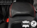 RED STITCH ARMREST LID TOP GRAIN LEATHER COVER FOR RENAULT KANGOO 2 MK2 08-14