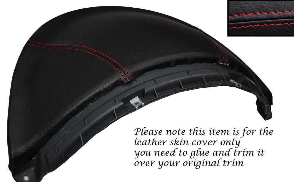 RED STITCH SPEEDO HOOD LEATHER SKIN COVER FITS MERCEDES SPRINTER 2000-2006