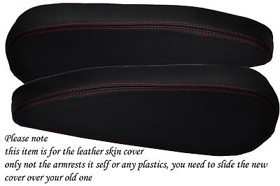 RED STITCH FITS CITROEN XSARA PICASSO 99-07 2X FRONT SEATS ARMREST LHTR COVER