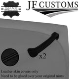 BLACK STITCH LEATHER 4X DOOR HANDLE COVER FOR ROVER 45 MG ZS 99-05 JF1