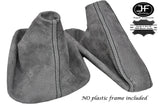 BLACK STITCH MANUAL GRAPHITE SUEDE GEAR HANDBRAKE GAITER FOR BMW E34 1988-1995