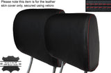 RED STITCHING 2X FRONT HEADREST LEATHER SKIN COVER FITS NISSAN 350Z 2002-2009