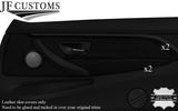 BLACK STITCH LEATHER FRONT DOOR INSERT+ARMREST COVERS FOR BMW F32 F33 F82 F83