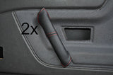 red stitch FITS VW CORRADO 88-95 2X DOOR HANDLE LEATHER COVERS CUSTOM NEW