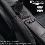 GREY STITCH LEATHER GEAR & HANDBRAKE SET FITS MAZDA MX5 MIATA EUNOS MK1 89-97