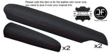 RED STICH 2X FRONT DOOR ARMREST LTHR COVERS FITS MERCEDES S CLASS W221 06-13