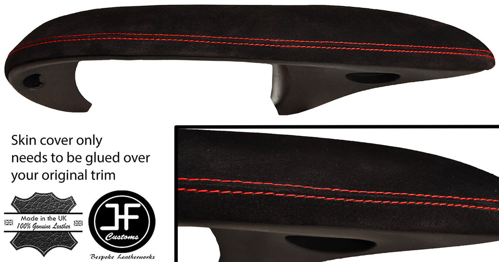 RED STITCH SUEDE DASH SPEEDO INSTRUMENT POD COVER FITS PORSCHE BOXSTER 986