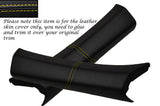 YELLOW STITCH 2X A PILLAR LEATHER SKIN COVERS FITS CHRYSLER CROSSFIRE 2003-2007