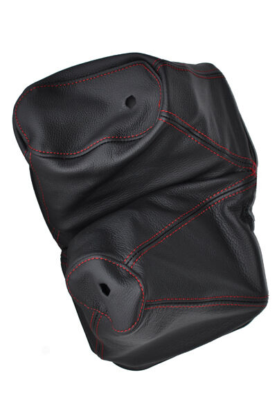 red stitch FITS  WRANGLER 87-95 MANUAL LEATHER GEAR GAITER FIT OVER RUBBER BOOT