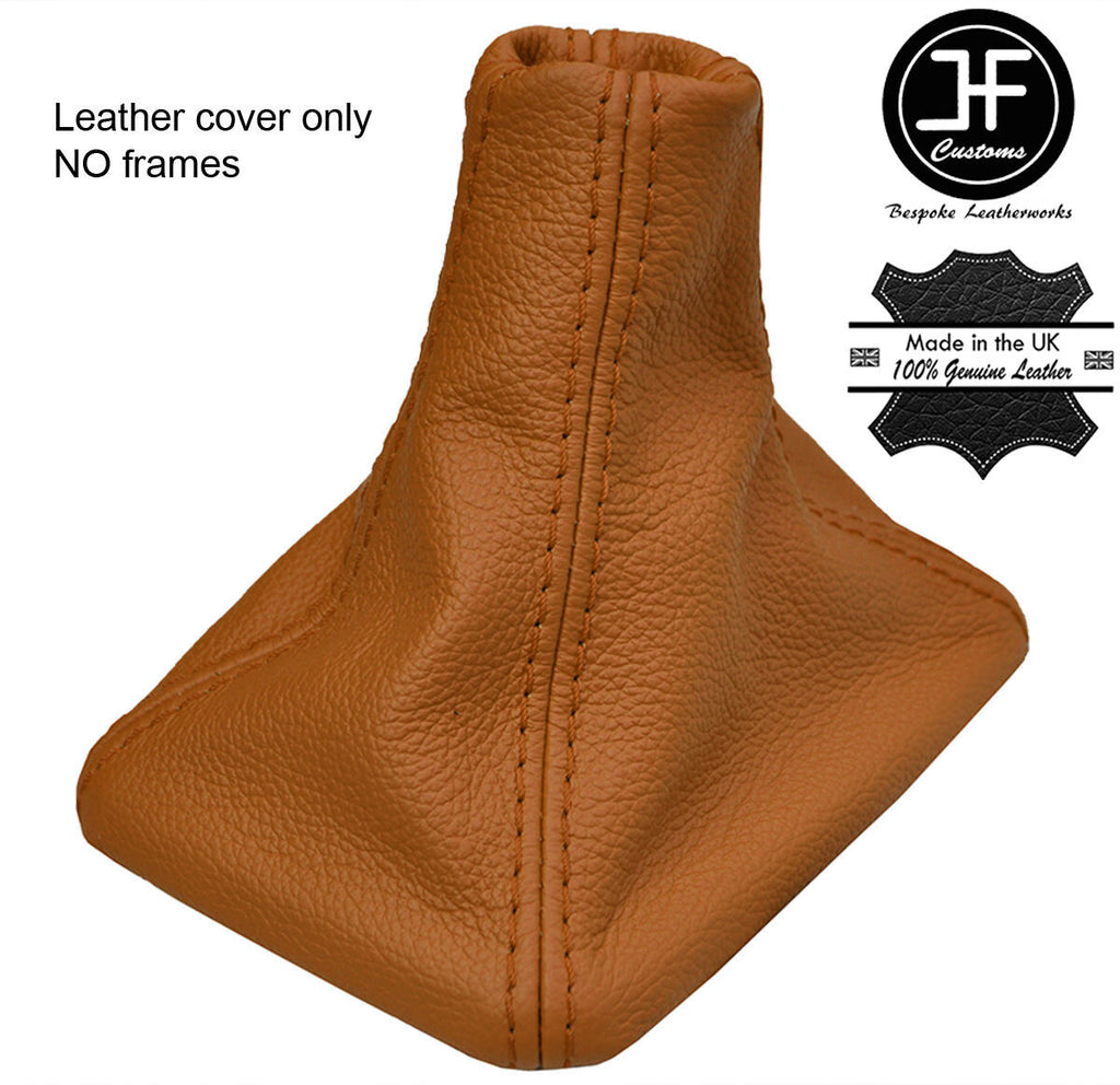 BROWN TOP GRAIN REAL LEATHER MANUAL GEAR GAITER FITS TOYOTA MR2 MK2 1989-2000
