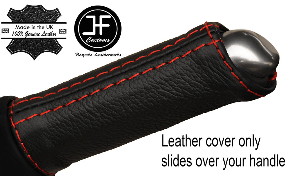 RED STITCHING HANDBRAKE HANDLE LEATHER COVER FITS RENAULT SCENIC MK3 2009-2015