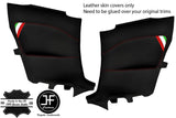 RED STICH 2X REAR DOOR CARD TRIM LEATHER COVER FOR ALFA ROMEO GTV 916 IT FLAG
