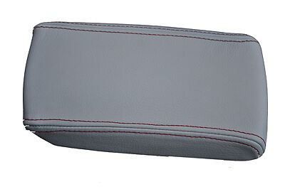 FITS NISSAN FIGARO GREY REAL LEATHER ARMREST COVER RED S CUSTOM NEW MADE IN UK