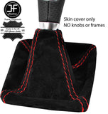 RED STITCH SUEDE MANUAL GEAR GAITER FOR MERCEDES CLA CLASS 2013-2018 CUSTOM NEW