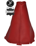 DARK RED LEATHER MANUAL GEAR GAITER FITS AUDI Q5 TDI TFSI QUATTRO 2008-2015