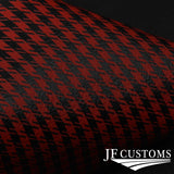 FITS VW GOLF MK5 V 03-09 D RED STITCH UV PRINTED LEATHER GEAR GAITER + FRAME